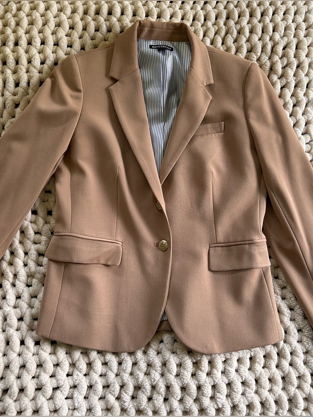 Mercantile Women's Blazer in Camel Size 6